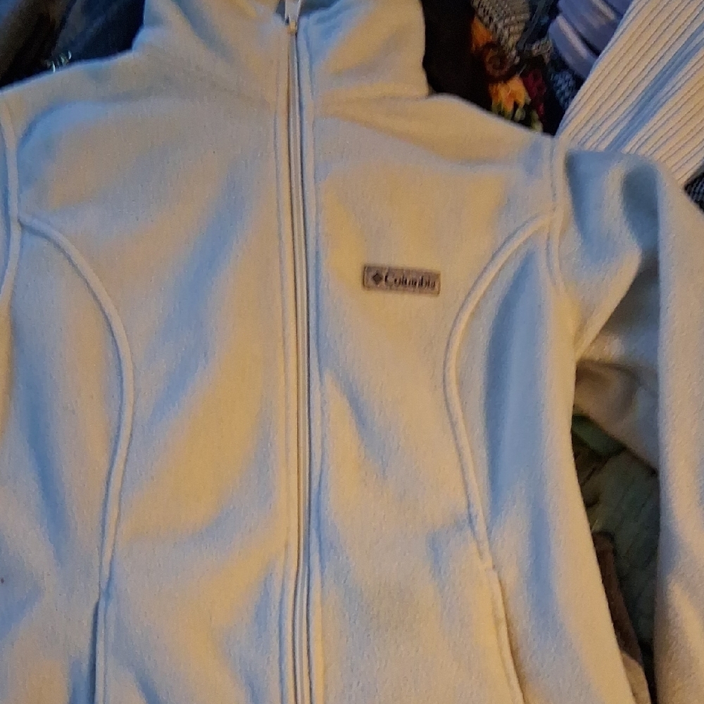 Columbia White Fleece Jacket